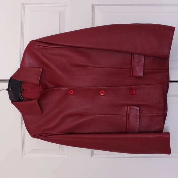 Vintage Toni Mir Red Leather jacket, Small (Euro size 42) - Picture 2 of 7